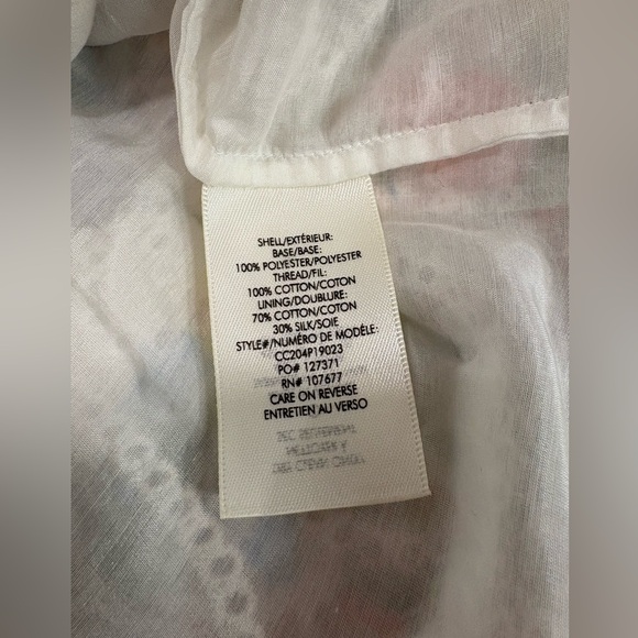 Alice + Olivia Rowa Embroided Floral Tiered Puffed Long Sleeve Top Size XS - Picture 7 of 8